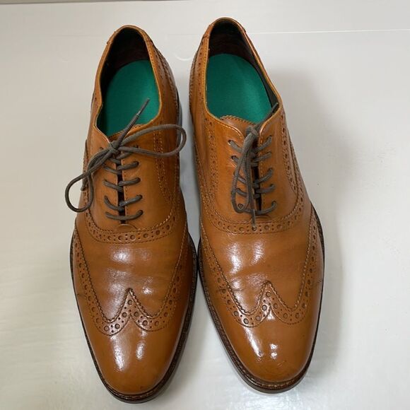COLE HAAN‎ PRESTON LEATHER WINGTIPS IN BRITISH TAN - Picture 2 of 9